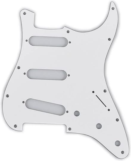 Fender 991360000 pickguard Strat®, SSS, 11 screw holes, 3-ply, white