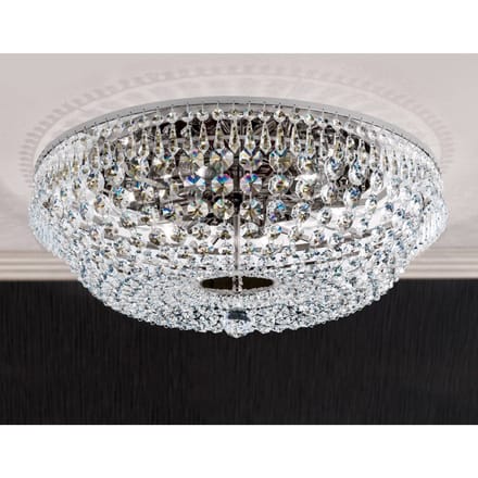 ORION Plafondlamp SHERATA met chroomrand, 55 cm