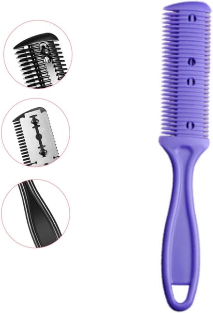 Trimkam Cabantis-Haar scheermes-Styling Tool-Kapper Kam-Haar Kam-Barbier-Inclusief scheermes-Paars