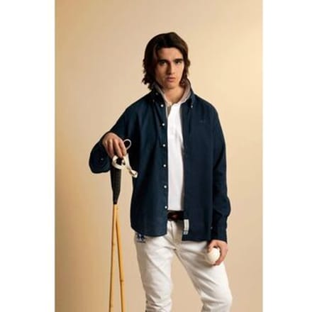 Overhemd Lange Mouw La Martina MCC006 TL141-07017 NAVY