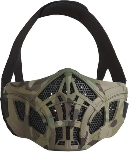 Nivard Airsoft Masker - Paintball - Mask - Tactical Helmet - Helm - Half Face - Camouflage