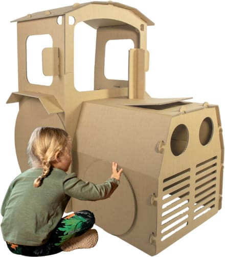 Kartonnen tractor - 100 x 80 x 120 cm - Kartent