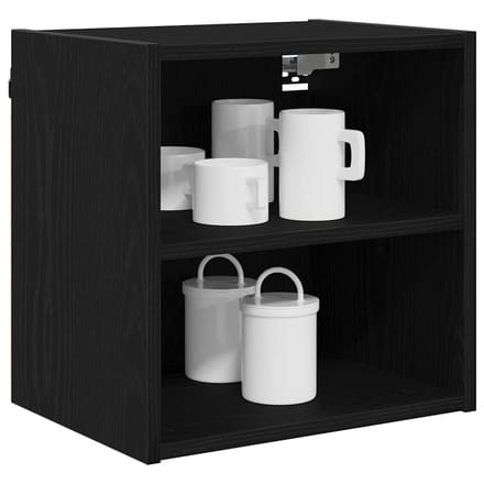 vidaXL - Hangkast - Zwart - Eiken - 40 - x - 29,5 - x - 40 - cm - Bewerkt - hout