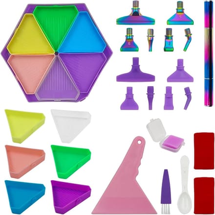 Solidchoice - 32 Stuks Diamond Art Schilderen Tray Kits voor DIY Ambachten