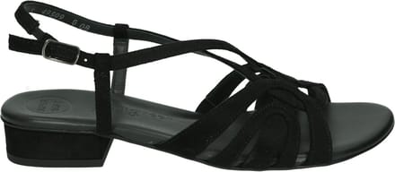 Paul Green - 6147 - Platte sandalenDames Sandalen - Kleur: Zwart - Maat: 41