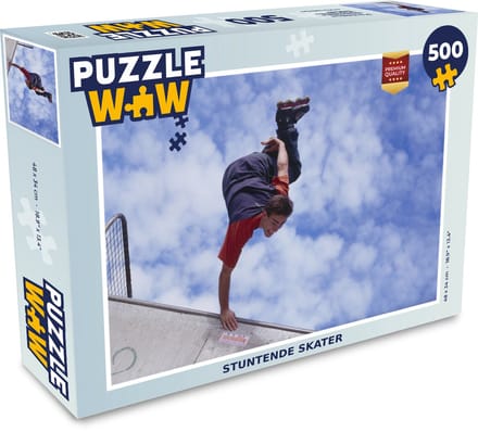 Puzzel Stuntende skater - Legpuzzel - Puzzel 500 stukjes