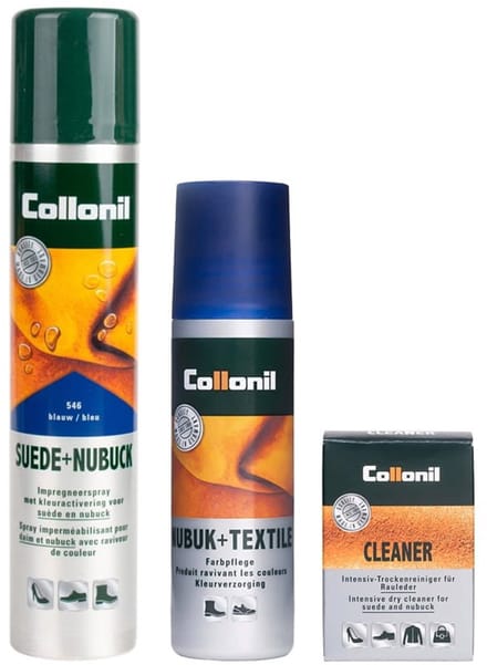 Collonil | 3-delig Schoenverzorging set | Suède + Nubuck | Blauw