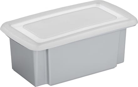 Sunware 1x stuks opslagbox kunststof 7 liter grijs 38 x 21 x 14 cm met afsluitbare deksel