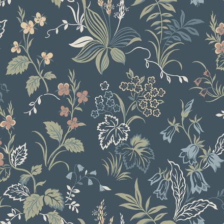 Boråstapeter Vliesbehang 3262 - Timeless Traditions - Botanisch Blauw - 53cm x 10.05m