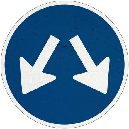 Beide kanten passeren bord - D3 | Sign Again materiaal | 20 cm