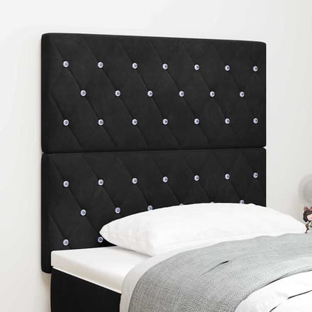 vidaXL - Hoofdbord - Zwart - 90 - cm - Fluweel