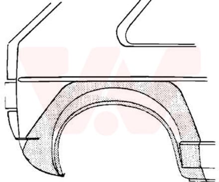 Van Wezel - ACHTER SCHERM VOOR VW GOLF I 1976-1983 ARC099988VWAN