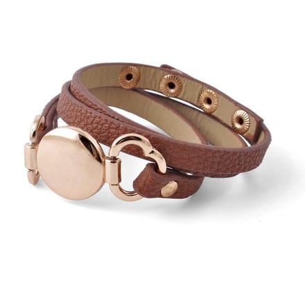 Montebello Armband  Winika - Leer - 316L Staal - Ø22mm - 60cm