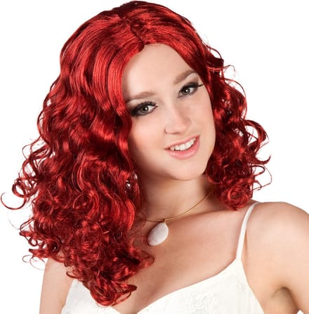 Boland - Pruik Celeste Rood - Krullen - Halflang - Vrouwen - -