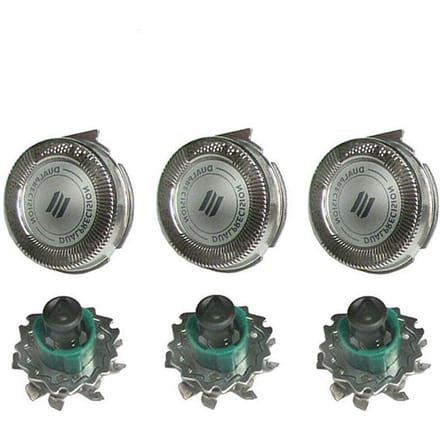 3 stuks vervangende meskoppen voor scheerapparaat, compatibel met Philips RQ11 Dual Precision 3Pcs gray