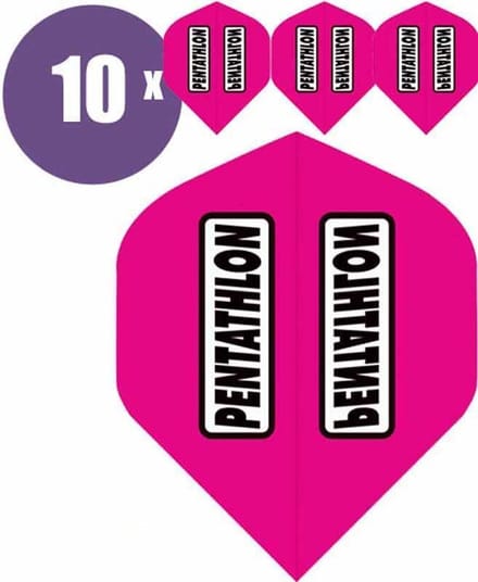 ABC Darts - Dart Flights - Pentathlon classic Roze - 10 sets (30 st.)