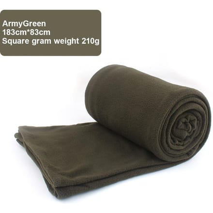 Sac de Couchage Polaire Multi-Usage Drap de Sac de Couchage Couverture de Loisirs Tapis de Couchage de Camping vert d’armée