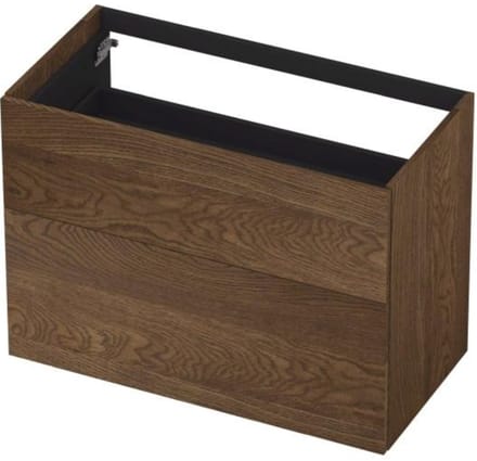 INK - Onderkast 2 Laden Push To Bestaande Uit: - 900x450x650 Mm - Massief Eiken Chocolate