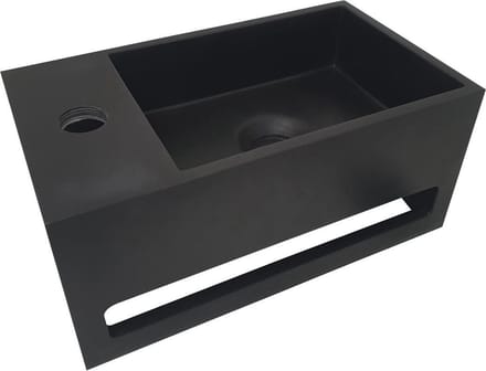 Wiesbaden Julia fontein Solid Surface 35 x 20 x 16 cm mat zwart links