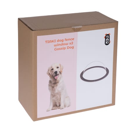 TIAKI Dog Fence Window "Gossip Dog" 2delig Set