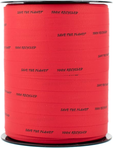 Krullint - 10 mm x 250 m - rood - 100% gerecycled PP