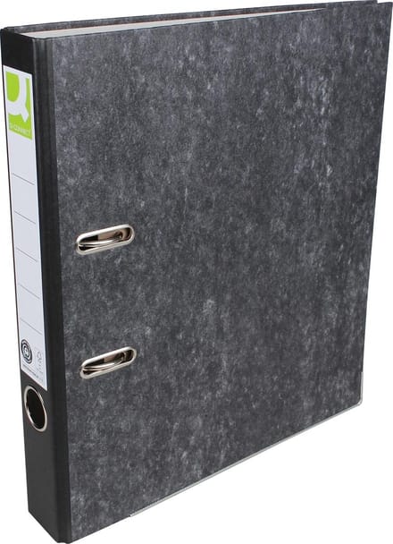 Q-CONNECT ordner | voor ft A4 | uit karton | rug van 5 cm | gewolkt zwart