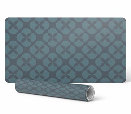 Decoratieve bureauonderlegger met geometrisch bloemenpatroon 90x45 cm