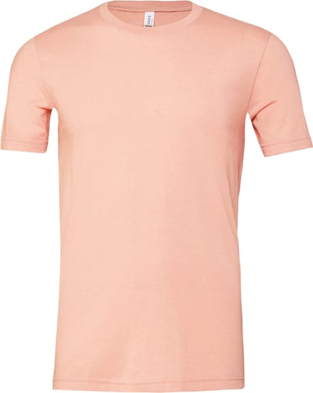 Bella+Canvas Unisex Heather CVC Short Sleeve Tee CV3001CVC - Heather Peach - M