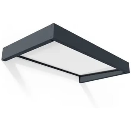 Canopia Veranda- En Deurluifel Sophia - Wit - Opaque - Donkergrijs - 95x160cm