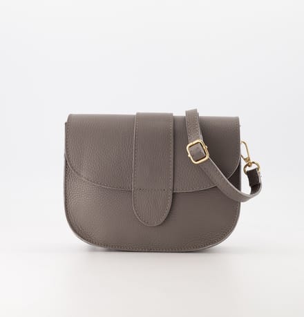 crossbody -leer -Grijs