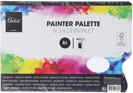 Schilderspalet papier A4 voor kinderen - 40 vellen schilderplezier.