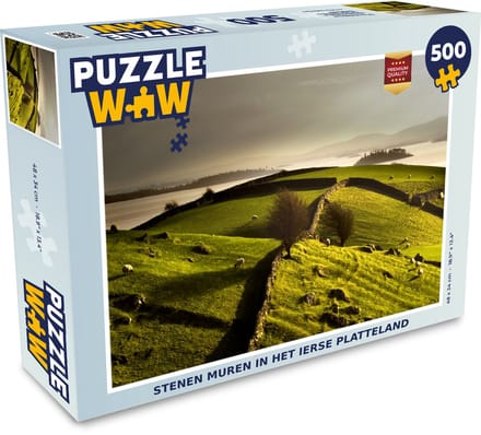 Puzzel Stenen muren in het Ierse platteland - Legpuzzel - Puzzel 500 stukjes