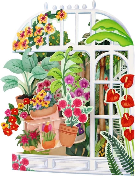 3D Pop-up Wenskaart Botanische Bloementuin Interactief Cadeau