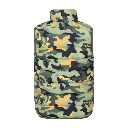 Mountain Warehouse Kinderen/Kinderen Rocko Camo Gewatteerd Gilet (Donkere Khaki)