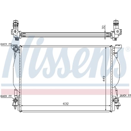 Radiator, motorkoeling NISSENS 60306A