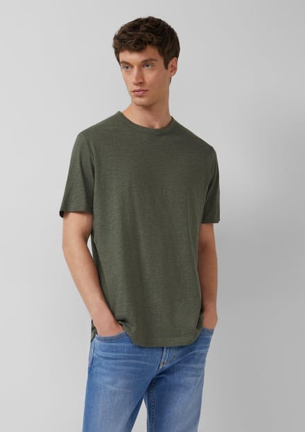 T-shirt van zacht gemengd katoenjersey met logodetail s.Oliver