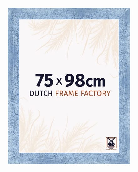 Fotolijst 75x98 cm - MDF - Helder Blauw Geveegd - Praag