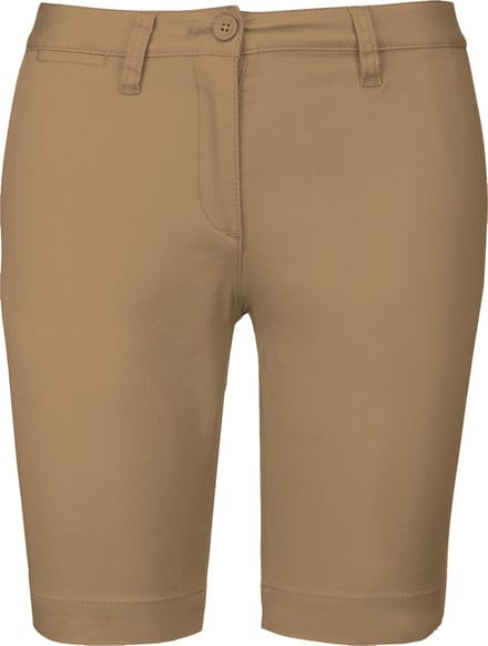 Kariban Dames chino bermudashorts K751 - Camel - 46 NL (48 FR)