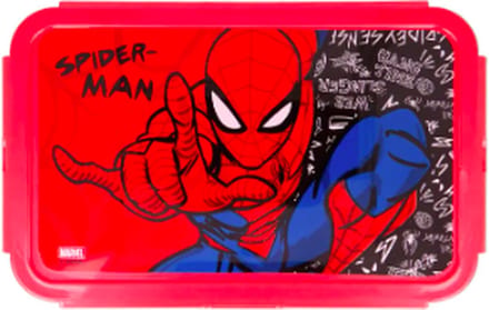 Marvel Spiderman grote brooddoos met vakjes / broodtrommel