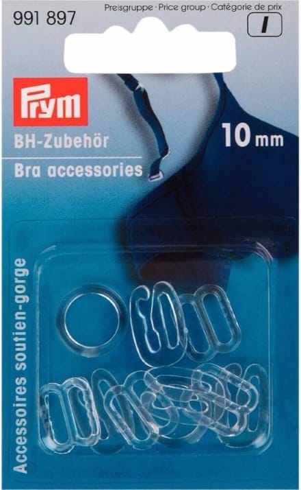PRYM BH-accessoires KST 10 mm transp. assortiment 991897 - Lingerie accessoires - Prym