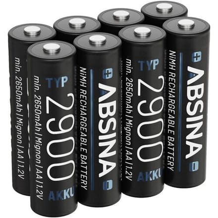 Absina Oplaadbare AA batterij (penlite) NiMH 1.2 V 8 stuk(s)