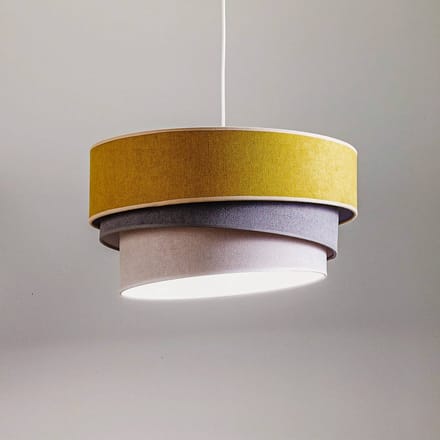 Duolla Hanglamp Pastel Trio mosterd/grijs/lichtgrijs