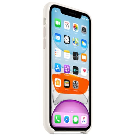 Silicone Backcover voor de Apple iPhone 11 - White