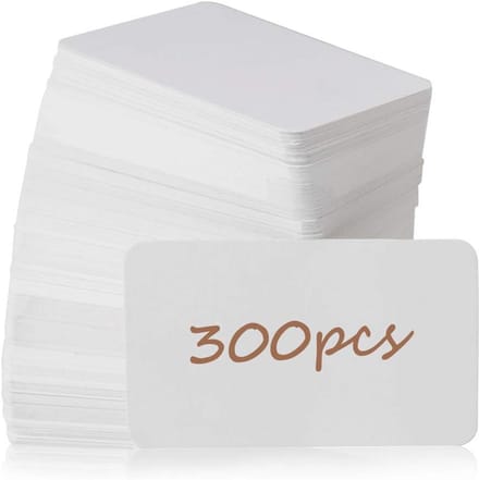 300x Blanco Visitekaartjes Wit Karton 300g/m² - Beschrijfbaar & Dubbelzijdig