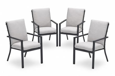 Garden Impressions Sergio tuinstoelen set van 4 carbon black