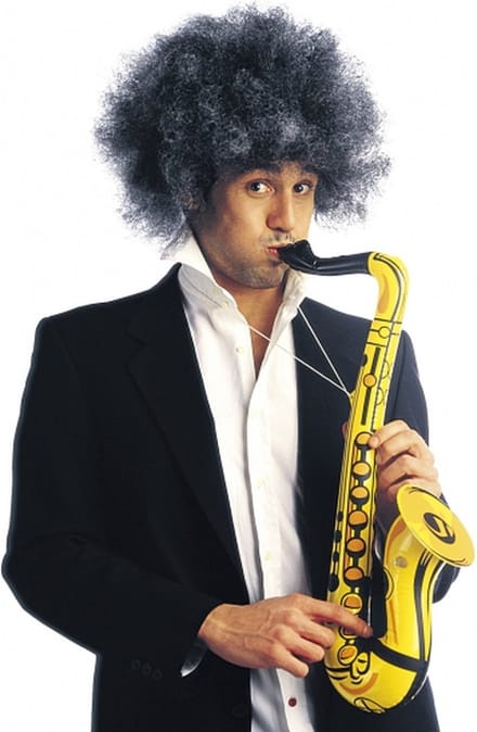 Widmann Opblaasbare saxofoon - 55 cm - muziekinstrument - verkleedaccessoires Geel