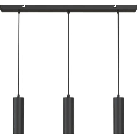 Calex Hanglamp - GU10 - 3-Lichts - Plafondlamp - Mat Zwart - Eetkamer - Keuken - Eettafel - Excl. lichtbron