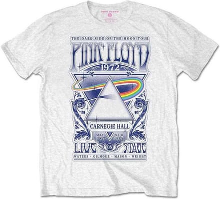 Pink Floyd - Carnegie Hall Poster Heren Tshirt - L - Wit