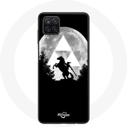 Coque - Samsung - Galaxy A12 - Souple - Noir - Motif Zelda Lune