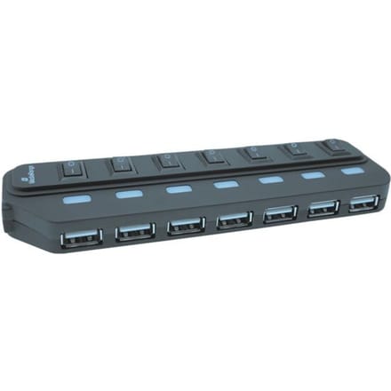 MediaRange 7-Poorts USB 2.0 Hub met aan/uit knop